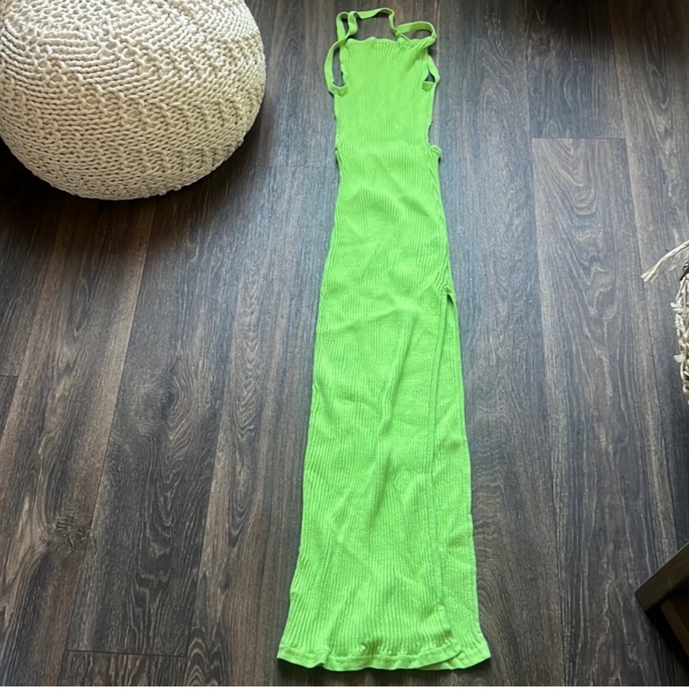 Isabella Quinn Green Ribbed Dress